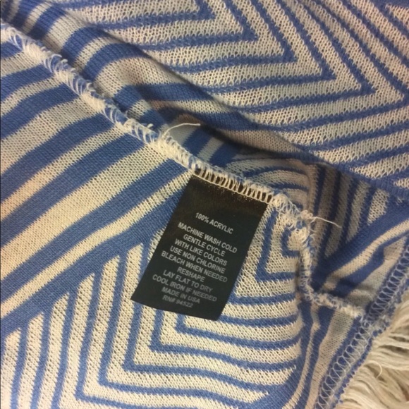 Say what blue white boho vest sz s waterfall - Picture 4 of 6